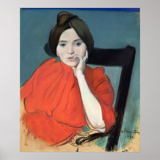 Póster Retrato de uma Mulher, 1890 (Frente)