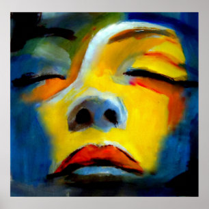 Poster Retrato de uma mulher adormecida "Bela Dormindo"
