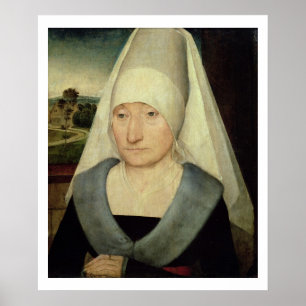 Póster Retrato de uma mulher adulta (óleo no painel)