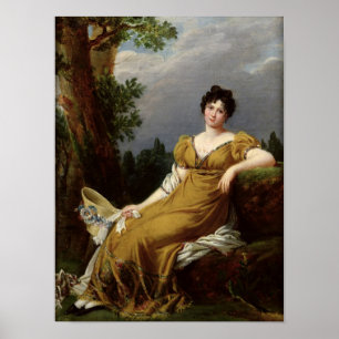 Póster Retrato de uma mulher assentada
