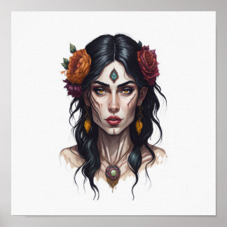 Poster Retrato de uma mulher cigana