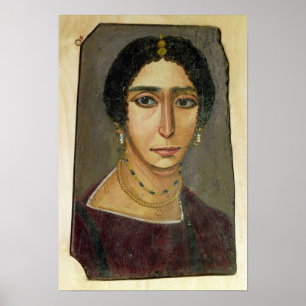 Poster Retrato de uma mulher, de Fayum, ø-4o século