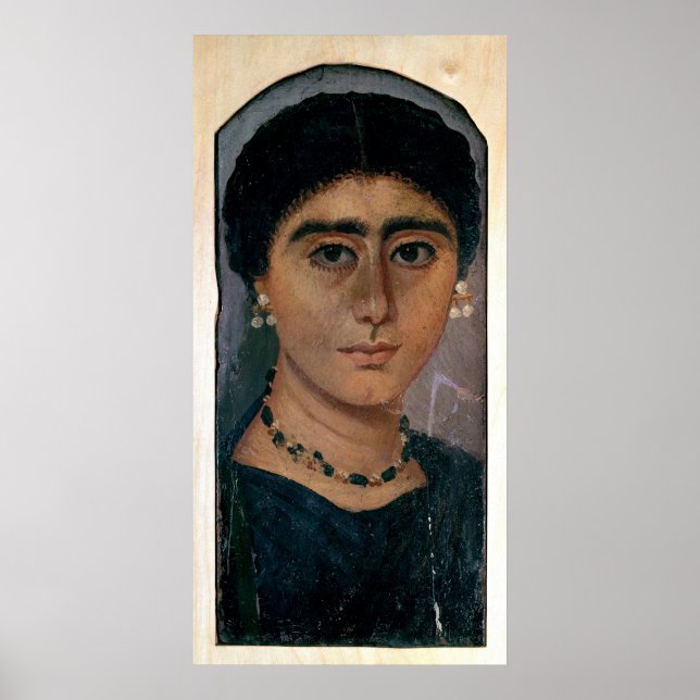 Póster Retrato de uma mulher, de Fayum, século 1rua-4 (Frente)
