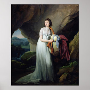 Poster Retrato de uma mulher em uma caverna