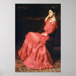 Poster Retrato de uma mulher feito por Thomas Anshutz Pos