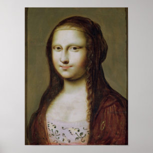 Poster Retrato de uma mulher inspirada pela Mona Lisa