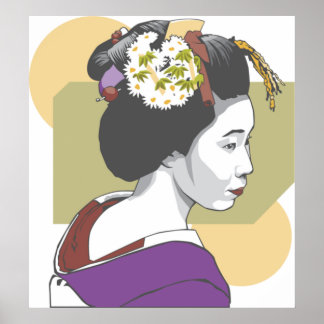 Póster Retrato de uma mulher japonesa