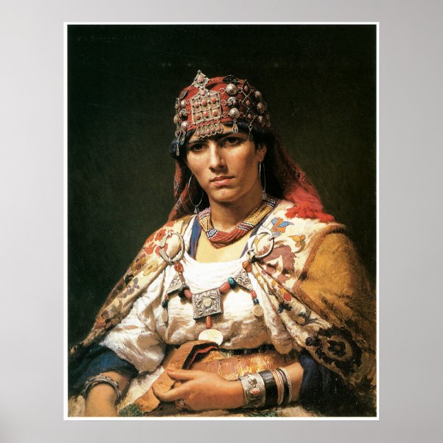 Poster Retrato de uma Mulher Kabylie, Argélia, 1875 (Frente)