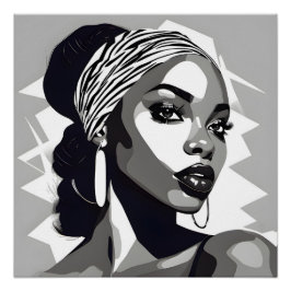 Póster Retrato de uma mulher negra