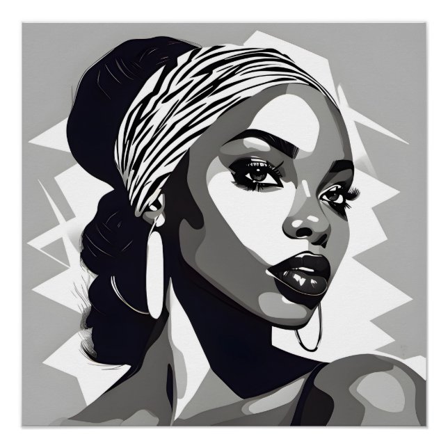 Póster Retrato de uma mulher negra (Frente)