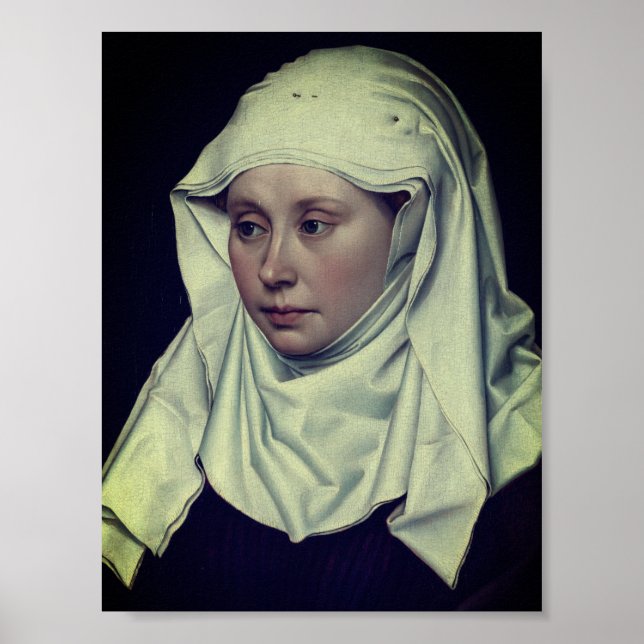 Poster Retrato de uma Mulher - por Robert Campin (c. 1435 (Frente)
