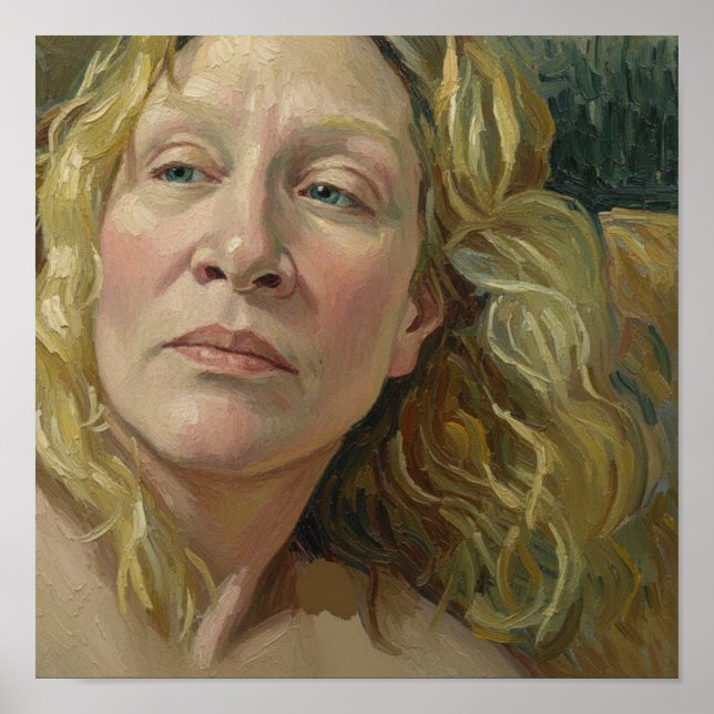 Poster Retrato de uma Mulher Segundo Van Gogh (Frente)