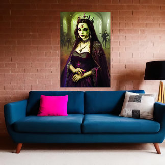 Poster Retrato de uma Rainha Zombie | Arte AI