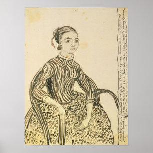 Póster Retrato de uma rapariga, 1888 de Vincent van Gogh
