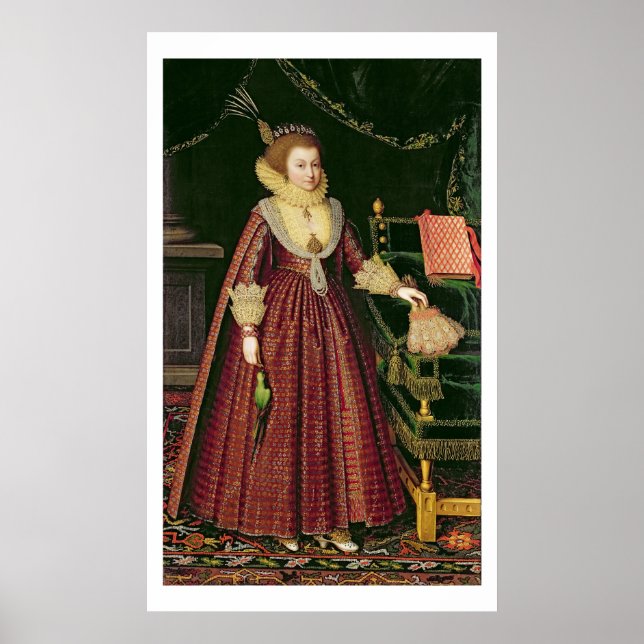 Póster Retrato de uma Senhora, Possivelmente Elizabeth, C (Frente)
