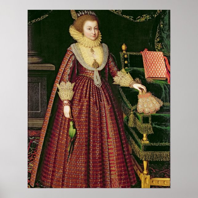 Póster Retrato de uma Senhora, Possivelmente Elizabeth, C (Frente)