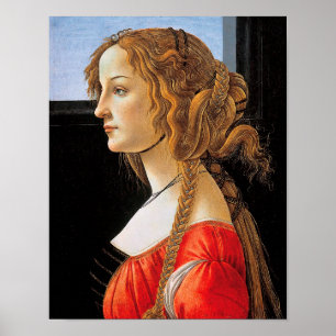 Poster Retrato de uma Senhora, Sandro Botticelli