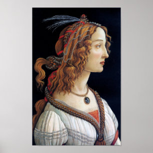 Poster Retrato de uma Senhora, Sandro Botticelli