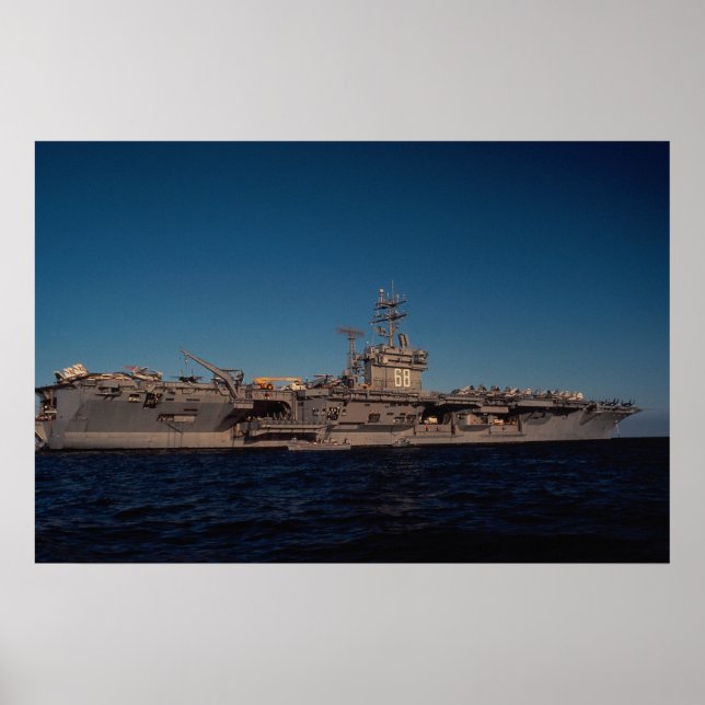 Póster Retrato de "USS Nimitz", porta nuclear, (Frente)