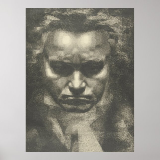 Poster Retrato de Van Beethoven (Frente)