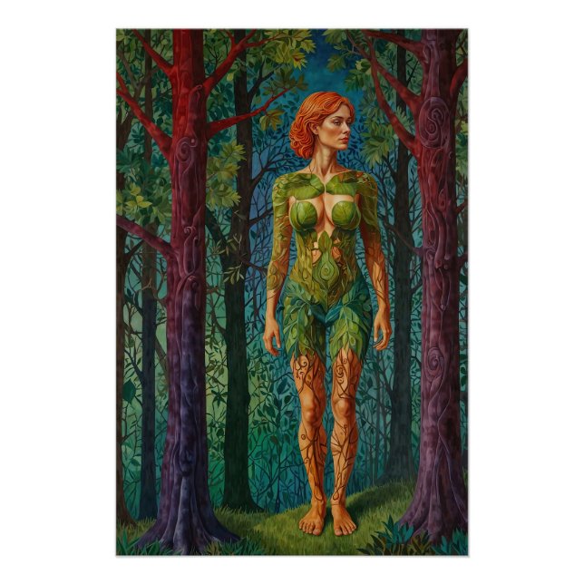 Póster “Retrato de Viridra” - Veias do Dossel    (Frente)