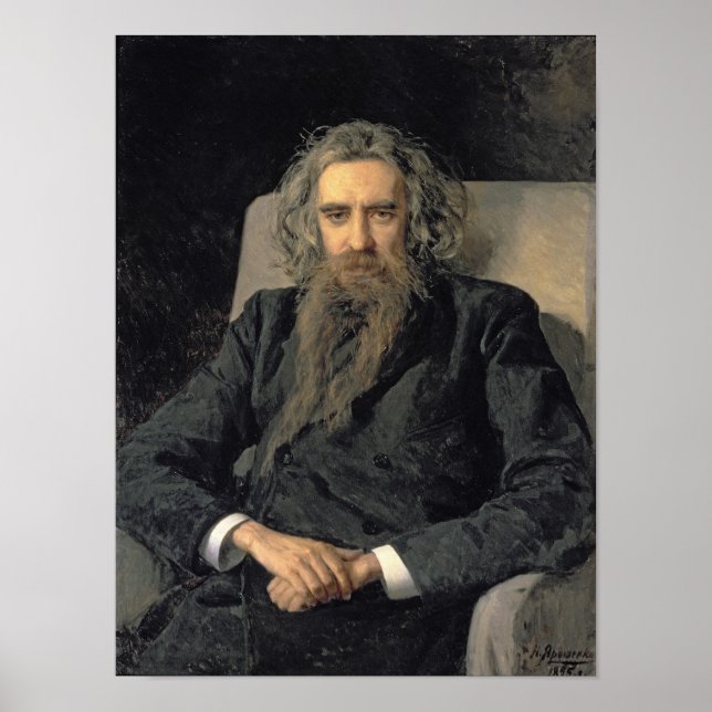 Poster Retrato de Vladimir Sergeyevich Solovyov , 1895 (Frente)