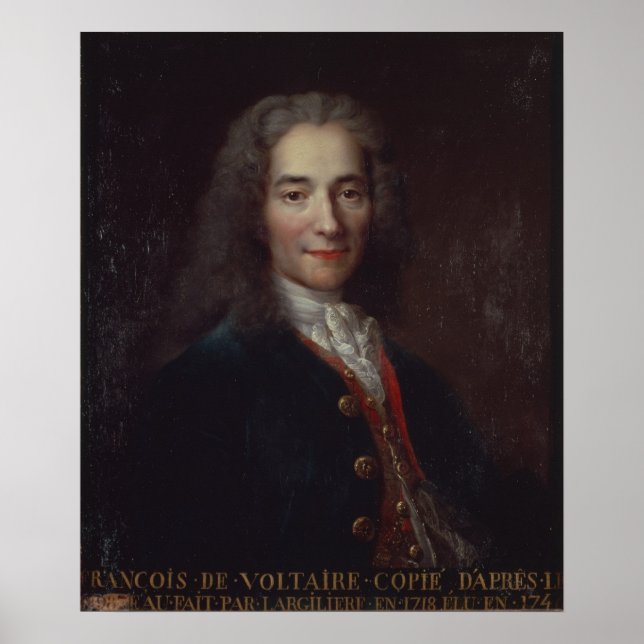 Póster Retrato de Voltaire (Frente)