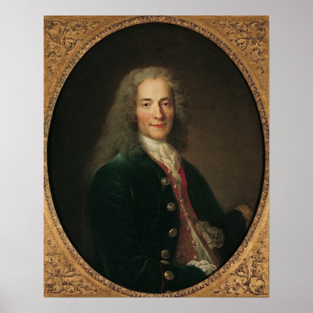 Póster Retrato de Voltaire após 1718 (Frente)