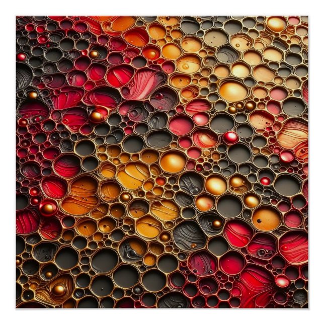 Póster Retrato de Voronoi - Arte em relevo (Frente)