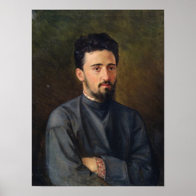 Póster Retrato de Vsevolod M. Garshin, 1878 (Frente)