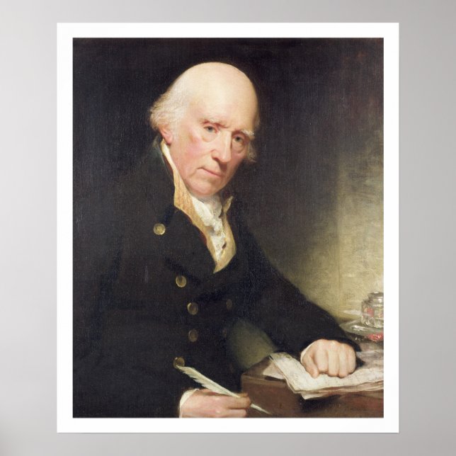 Poster Retrato de Warren Hastings (1732-1818) em seu Des (Frente)