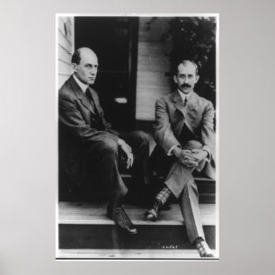 Póster Retrato de Wilbur Wright e de Orville Wright