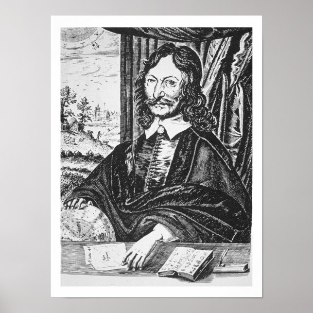 Poster Retrato de William Lilly (1602-81), do seu "Chr" (Frente)