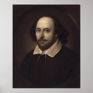 Póster Retrato de WIlliam Shakespeare poster/impressão