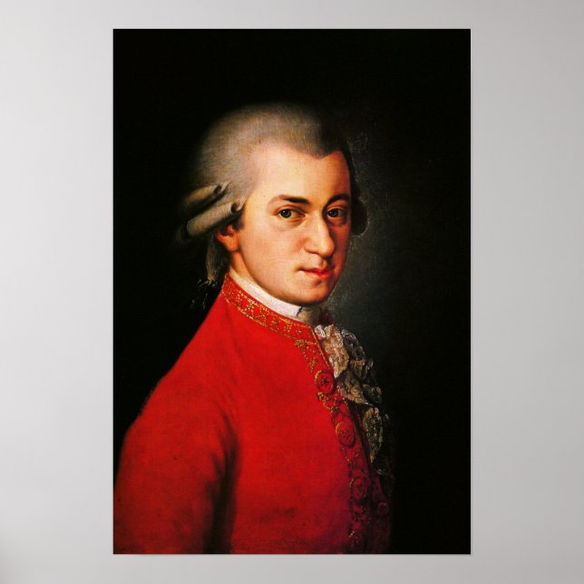 Poster Retrato de Wolfgang Amadeus Mozart (Frente)