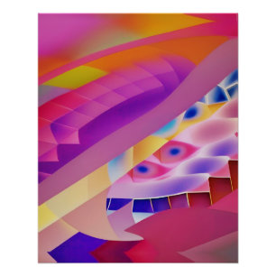 Póster Retrato de Wombott - Arte Abstrata de Ken Gage