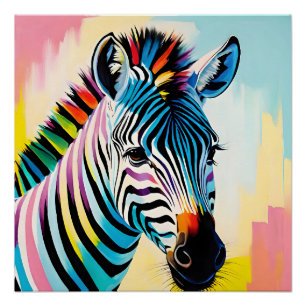 Póster Retrato de zebra