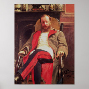 Póster Retrato de Zesar Kjui, 1890