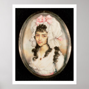 Póster Retrato diminuto de uma menina