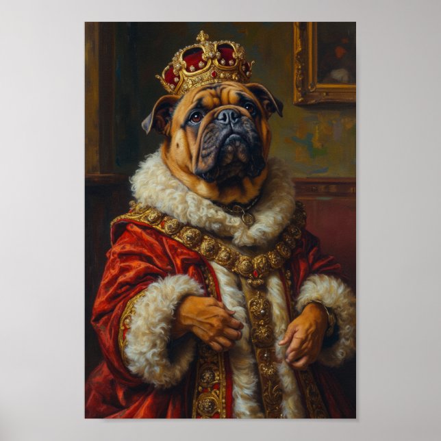 Poster Retrato do Bulldog Real (Frente)