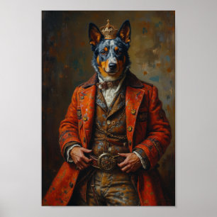 Poster Retrato do Cão Pastor Australiano Real