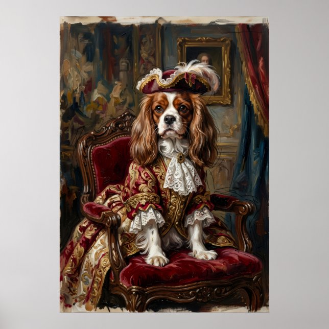 Poster Retrato do Cavalier King Charles Spaniel Real (Frente)