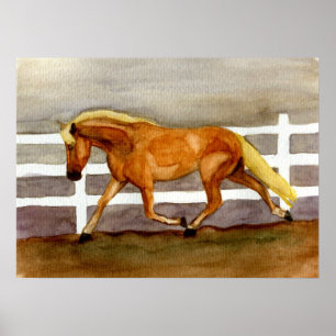 Poster Retrato do cavalo de Haflinger