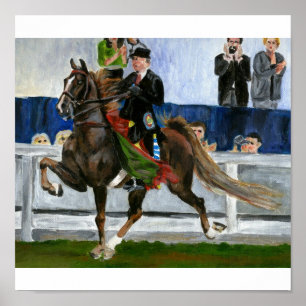 Poster Retrato do cavalo de Saddlebred do americano