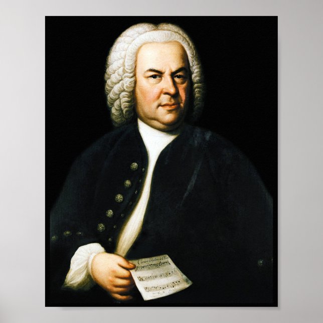 Poster Retrato do compositor excelente Bach (Frente)