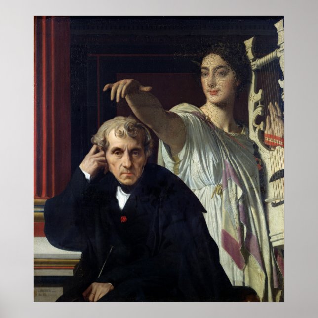 Poster Retrato do compositor italiano Cherubini (Frente)