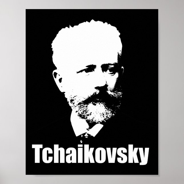 Poster Retrato do compositor russo excelente Tchaikovsky (Frente)