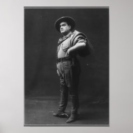 Poster Retrato do corpo do cheio de Enrico Caruso