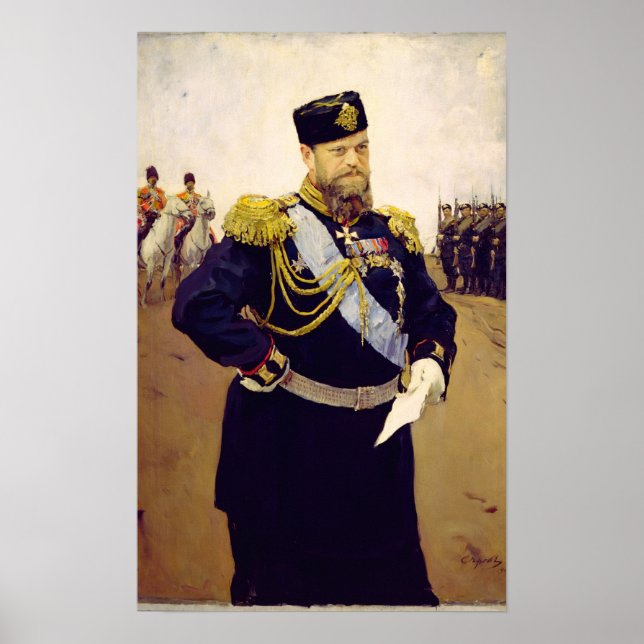 Poster Retrato do czar Alexandre III, 1900 (Frente)
