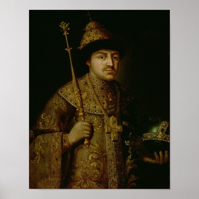Poster Retrato do czar Fyodor III Alexeevich (Frente)